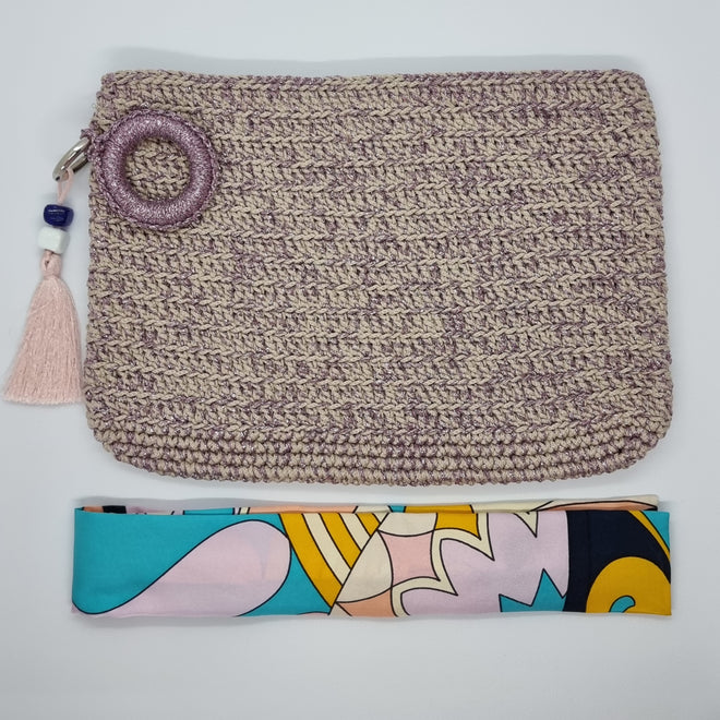 Clutch Bag - Lilac Beige