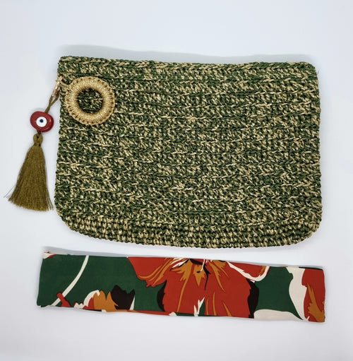 Clutch Bag - Khaki Green